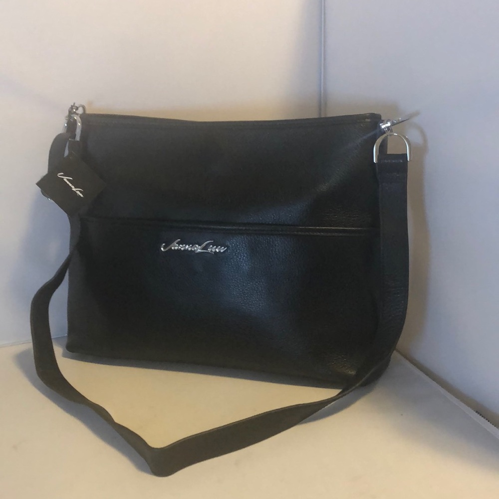 Gorgeous Black Pebble Leather Crossbody NWT L@@K!
